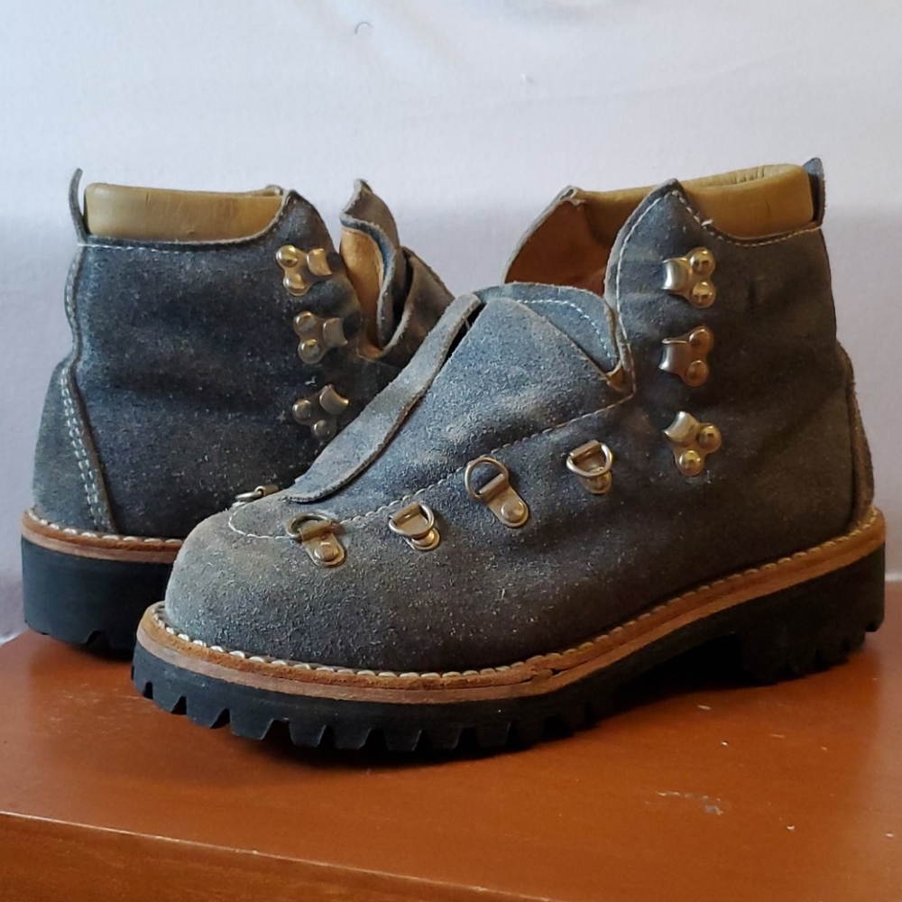 Vintage 1970's Steel Toed Hiking Boots